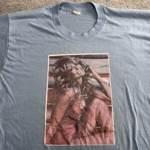 Vintage‎ 1970's Farrah Fawcett Graphic Tee Shirt Size Small (17x26)